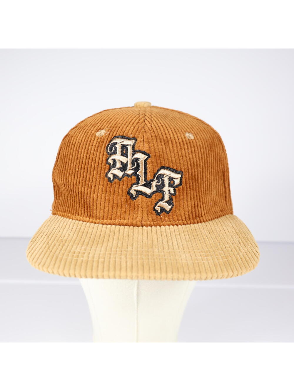 A$$holes Live Forever Brown Corduroy Snapback Hat Embroidered Linda Finegold